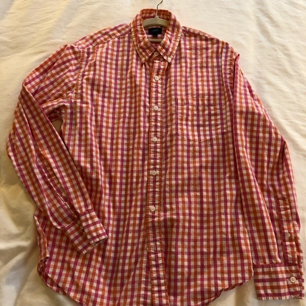 J. Crew Gingham Button Down